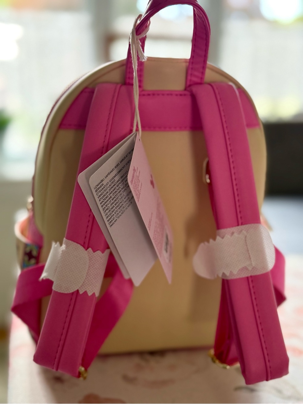 Loungefly Pink and Cream Aurora Stained-Glass Mini Backpack - Picture 14 of 15